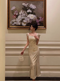 Elegant Mermaid Square White Floral Sleeveless 23rd Birthday Dress Party Gown Birthday Outfits Birthday Dress Ideas For Women HZ1121