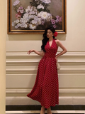 Elegant A line Halter Red 21st Birthday Dress Party Gown Birthday Outfits Birthday Dress Ideas For Women HZ1121