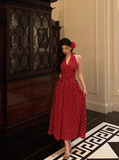 Elegant A line Halter Red 21st Birthday Dress Party Gown Birthday Outfits Birthday Dress Ideas For Women HZ1121