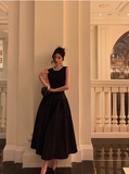 Simple A line Jewel Black Sleeveless 23rd Birthday Dress Party Gown Birthday Outfits Birthday Dress Ideas For Women HZ1121