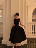 Simple A line Jewel Black Sleeveless 23rd Birthday Dress Party Gown Birthday Outfits Birthday Dress Ideas For Women HZ1121