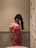 Elegant Mermaid Spaghetti Straps Lace 21st Birthday Dress Party Gown Birthday Outfits Birthday Dress Ideas For Women HZ1121
