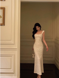 Elegant Mermaid Square White Lace 21st Birthday Dress Party Gown Birthday Outfits Birthday Dress Ideas For Women HZ1121