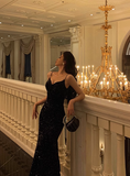 Elegant Mermaid Black Sequin 21st Birthday Dress Party Gown Birthday Outfits Birthday Dress Ideas For Women HZ1121
