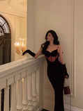 Elegant Mermaid Spaghetti Straps Burgundy Velvet 21st Birthday Dress Party Gown Birthday Outfits Birthday Dress Ideas For Women HZ1121
