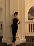 Elegant Mermaid Halter Beads Neckline Black 21st Birthday Dress Party Gown Birthday Outfits Birthday Dress Ideas For Women HZ1121