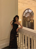 Elegant Mermaid Spaghetti Straps Lace Black 21st Birthday Dress Party Gown Birthday Outfits Birthday Dress Ideas For Women HZ1121