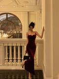 Sexy Mermaid Wine Red Velvet 21st Birthday Dress Party Gown Birthday Outfits Birthday Dress Ideas For Women HZ1121