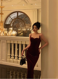 Sexy Mermaid Wine Red Velvet 21st Birthday Dress Party Gown Birthday Outfits Birthday Dress Ideas For Women HZ1121