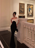 Elegant Glamour Mermaid Off The Shoulder Black Prom Gowns Party Dress Classy Gowns Evening Dresses HZ1121