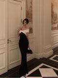 Elegant Glamour Mermaid Off The Shoulder Black Prom Gowns Party Dress Classy Gowns Evening Dresses HZ1121