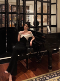 Elegant Glamour Mermaid Off The Shoulder Black Prom Gowns Party Dress Classy Gowns Evening Dresses HZ1121