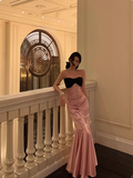 Elegant Mermaid Sweetheart Pink Sleeveless 23rd Birthday Dress Party Gown Birthday Outfits Birthday Dress Ideas For Women HZ1121