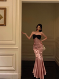 Elegant Mermaid Sweetheart Pink Sleeveless 23rd Birthday Dress Party Gown Birthday Outfits Birthday Dress Ideas For Women HZ1121