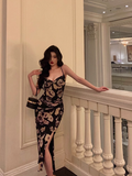 Sexy Mermaid Spaghetti Straps Floral Satin 21st Birthday Dress Party Gown Birthday Outfits Birthday Dress Ideas For Women HZ1121