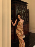Elegant Mermaid Spaghetti Straps Floral Long 23rd Birthday Dress Party Gown Birthday Outfits Birthday Dress Ideas For Women HZ1121