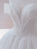 Glitter Wedding Dresses Ball Gown Off The Shoulder Sequin Wedding Dress Long Bridal Gowns HZ1121