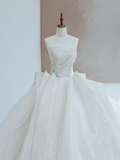 Timeless Bridal Gown Ball Gown Strapless White Sequin Wedding Dresses Bridal Gowns HZ1121