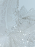Timeless Bridal Gown Ball Gown Strapless White Sequin Wedding Dresses Bridal Gowns HZ1121