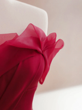 Elegant Glamour A Line Strapless Burgundy 21st Birthday Dress Party Gown Birthday Outfits Birthday Dress Ideas For Women HZ1121