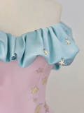 Elegant Glamour A line Off The Shoulder Pink Satin Prom Dress Party Dress Evening Dresses HZ1121