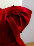 Elegant Glamour Ball Gown Strapless Burgundy Tulle Prom Dress Party Dress Evening Dresses HZ1121
