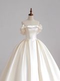 Timeless Bridal Gown Ball Gown Strapless Ivory Satin Wedding Dresses Bridal Gowns HZ1121