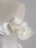 Timeless Bridal Gown Ball Gown Strapless Ivory Satin Wedding Dresses Bridal Gowns HZ1121