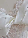 Glitter Wedding Dresses Ball Gown Off The Shoulder Short Sleeves Satin Wedding Dresses Corset Bridal Gowns HZ1121