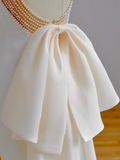 Simple Bridal Gown Mermaid Spaghetti Straps Satin White Wedding Dresses Minimalist Bridal Gowns HZ1121