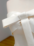 Ethereal Wedding Dress Mermaid Strapless Satin White Wedding Dresses Corset Bridal Gowns HZ1121