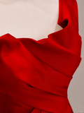 Elegant Glamour Mermaid One Shoulder Red Prom Dress Party Dress Long Evening Dresses HZ1121