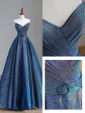 Elegant Glamour Ball Gown Sweetheart Blue Sequin 21st Birthday Dresses Evening Gown Birthday Outfits Evening Dress For Women HZ1121