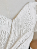Ethereal Wedding Dress Ball Gown Off The Shoulder Satin White Wedding Dresses Bridal Gowns HZ1121