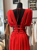Simple A line V Neck Red Short Homecoming Dress Summer Hoco Dresses Cocktail Dress HZ1121