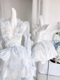 Cute Ball Gown Sweetheart Short Light Sky Blue Homecoming Dress Summer Hoco Dresses Cocktail Dress For Senior Teens HZ1121