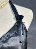Classy A line Halter Chiffon Black Homecoming Dress Summer Hoco Dresses Cocktail Dress HZ1121