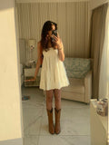 Cute A line Spaghetti Straps Summer Chiffon Homecoming Dress Hoco Dress Mini 20th Birthday Outfit Cocktail Dresses HZ1121