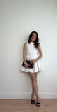 Simple A line White Short Homecoming Dress Summer Hoco Dresses Cocktail Dress HZ1121