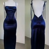 Sexy Straps Backless Prom Dress Length-Floor Evening Dress Birthday Outfits Classy Party Dress Formal Dress HZ1121