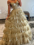 Chic Glitter Ball Gown Hot Pink Corset Off the Shoulder Lace Long Prom Dress Evening Dresses HZ1121