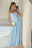 Elegant A Line Sweetheart Pink Long Prom Dress with Ruffles Evening Dresses HZ1121