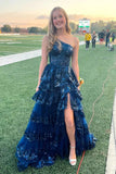 Elegant Glitter Ball Gown Tulle Layered Princess Graduation Dress Sweet Wedding Party Dress Evening Dresses HZ1121
