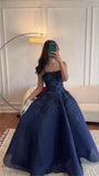 Sexy Prom Gown Formal Saudi Arabia Strapless A-line Floor Length Long Prom Dress HZ1121