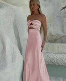 Sexy Strapless Aqua Blue Sheath Long Prom Dresses Formal Dress HZ1121