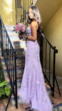 Mermaid Strapless Tulle Lace Appliques Purple formal dresses Bridesmaid Dresses evening gown Prom Dress HZ1121