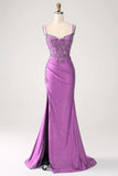 Luxury Sequin Royal Blue Mermaid Thin Shoulder Strap Sticker Long Prom Dress Evening Dresses HZ1121
