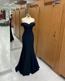 Off-the-shoulder Sweetheart Sleeveless Long Mermaid Prom Dress Evening Dresses HZ1121