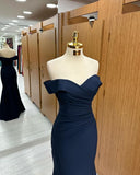 Off-the-shoulder Sweetheart Sleeveless Long Mermaid Prom Dress Evening Dresses HZ1121