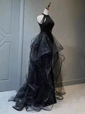 Pretty Navy Blue Sequins Long Prom Party Dress Prom Dress Evening Dresses HZ1121